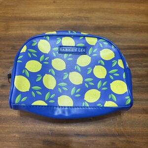 Dabney Lee Lemon Blue Zip Cosmetic Bag Travel Pouch NWOT